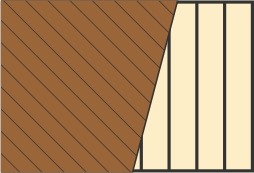 Схема укладки террасной доски по диагонали